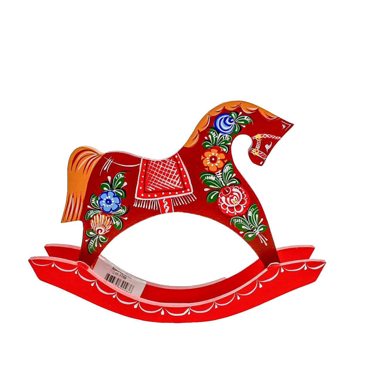 Лошадка-Качалка Огненная Авторская Работа 22см